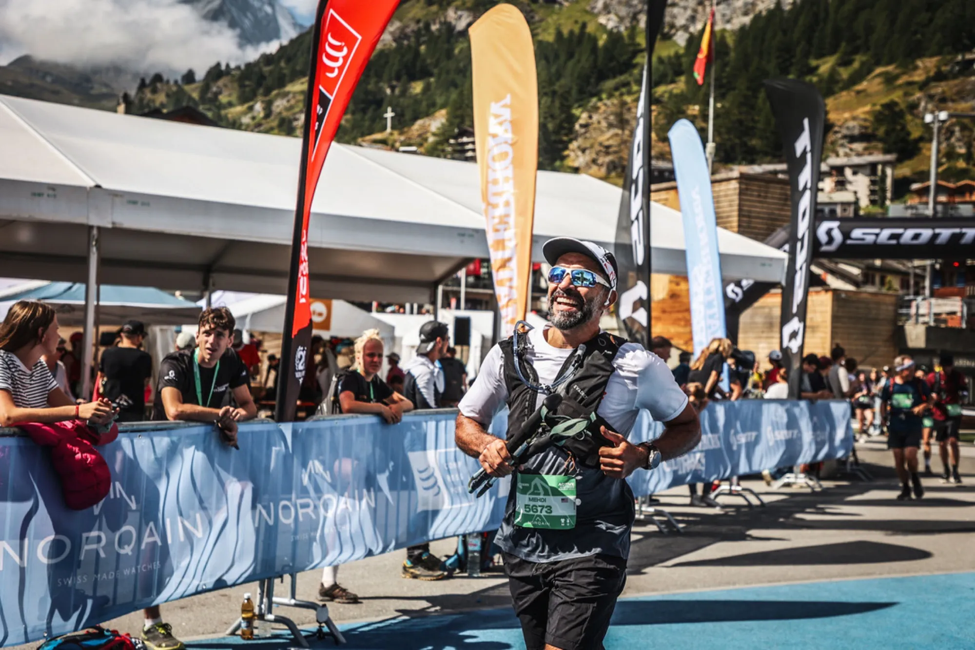 The Active distance race finish (19 km) a few weeks after the Liminal Odyssey in 2024. For me a finish line only ever moves the next one further out, and that hubris became Liminal Ascent, the Mountain distance, and the Matterhorn.
