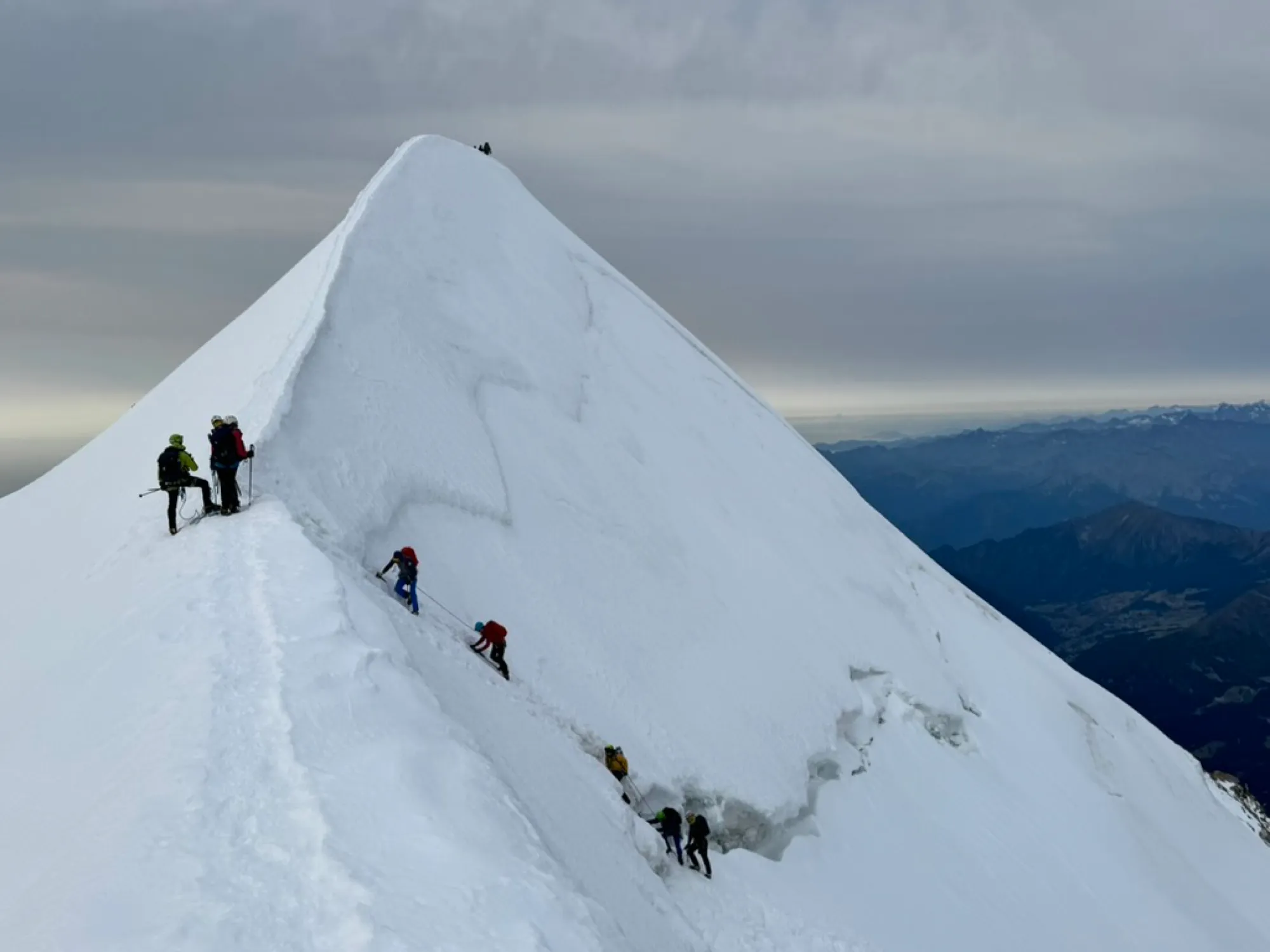The corniced ridge of Castor, the ground on either side of your boots simply ending.